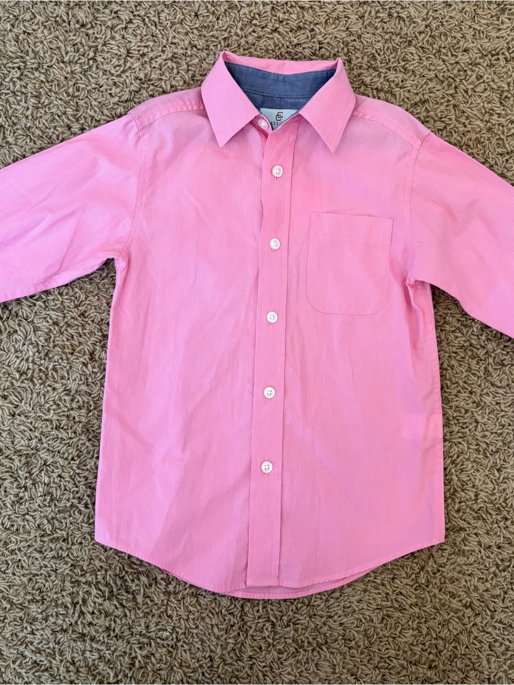 Class Club Pink Button-Down Shirt for Boys, size 4/5